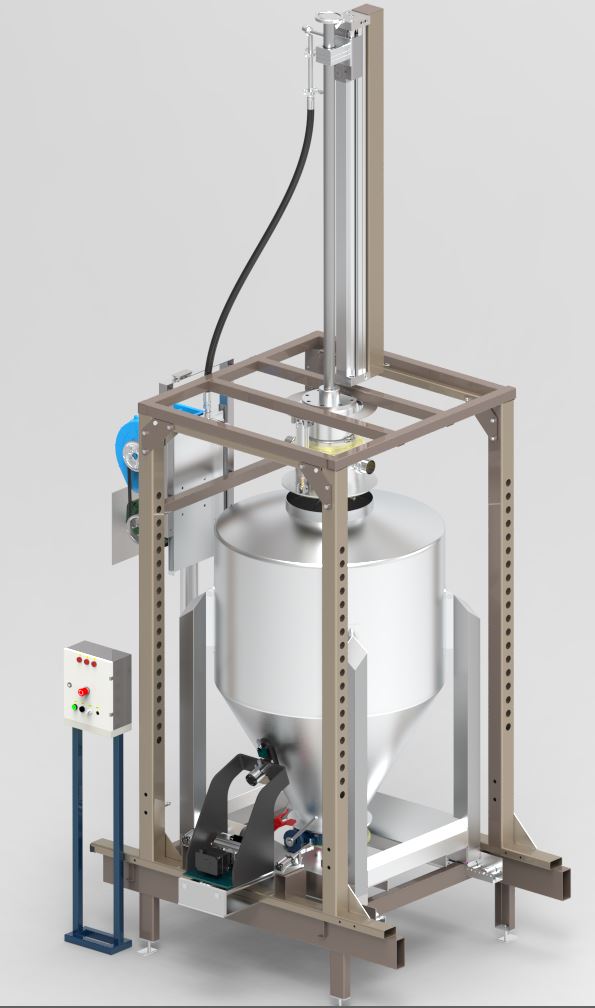 automized dry IBC cleaning system dust