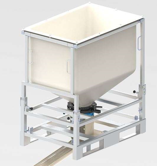 FIBC with tablet discharge station