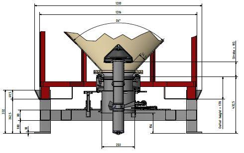 discharge station for bulk container IBC disharge station